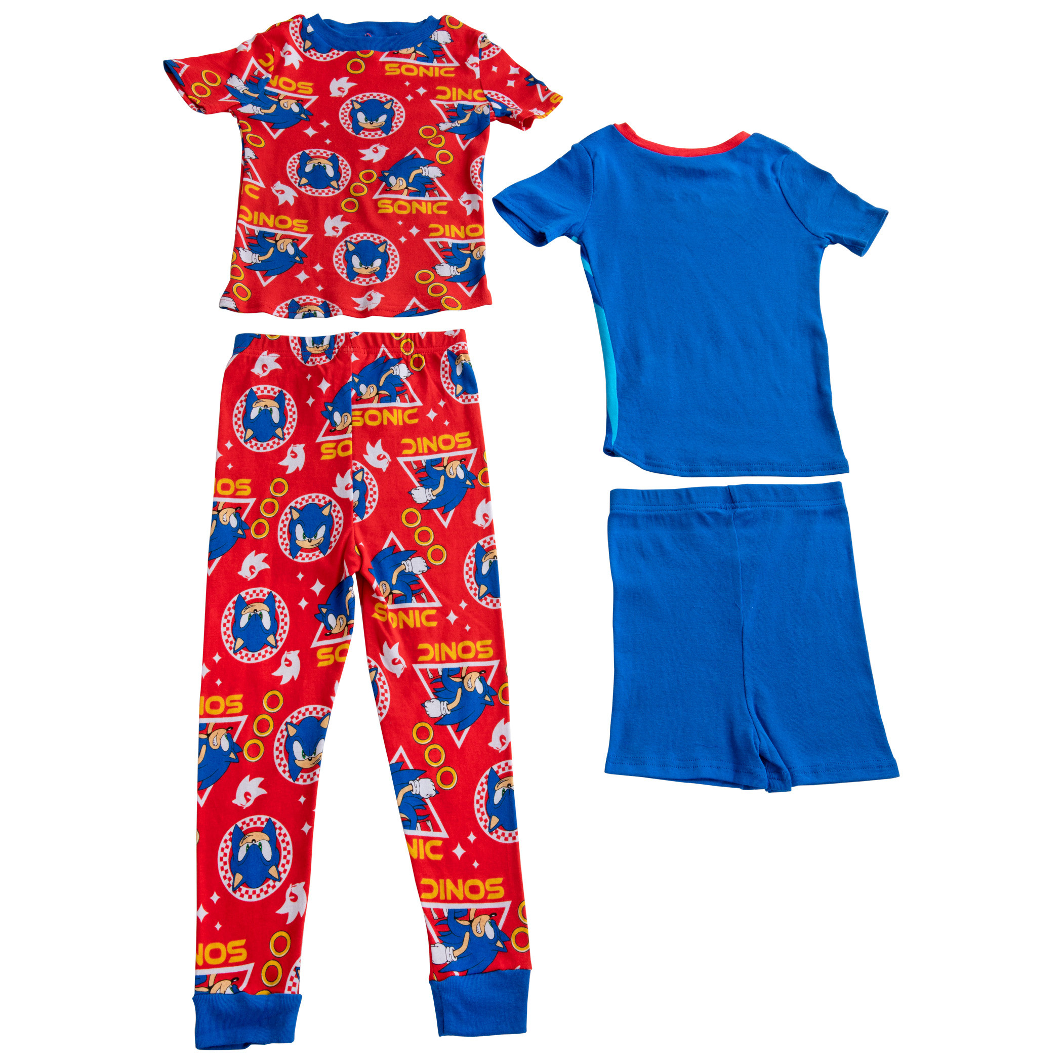 Sonic The Hedgehog Character I'm Outta Here 4-Piece Pajama Set